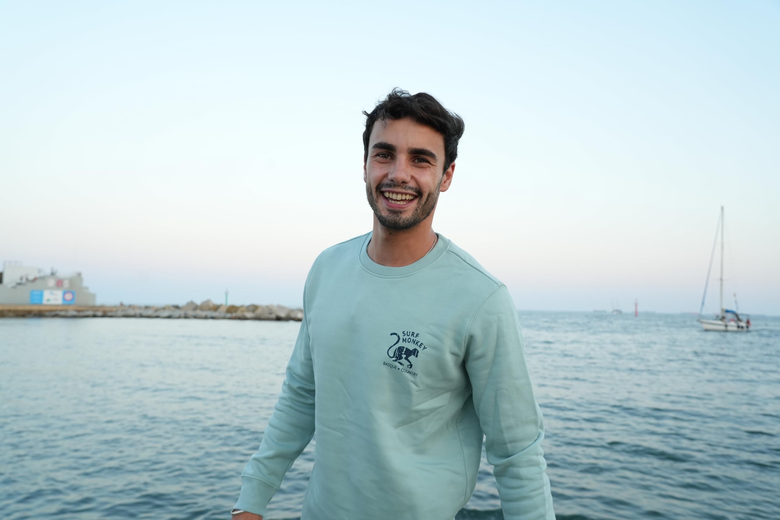 Surf Monkey Organiczna bluza z okrągłym dekoltem Save The Oceans