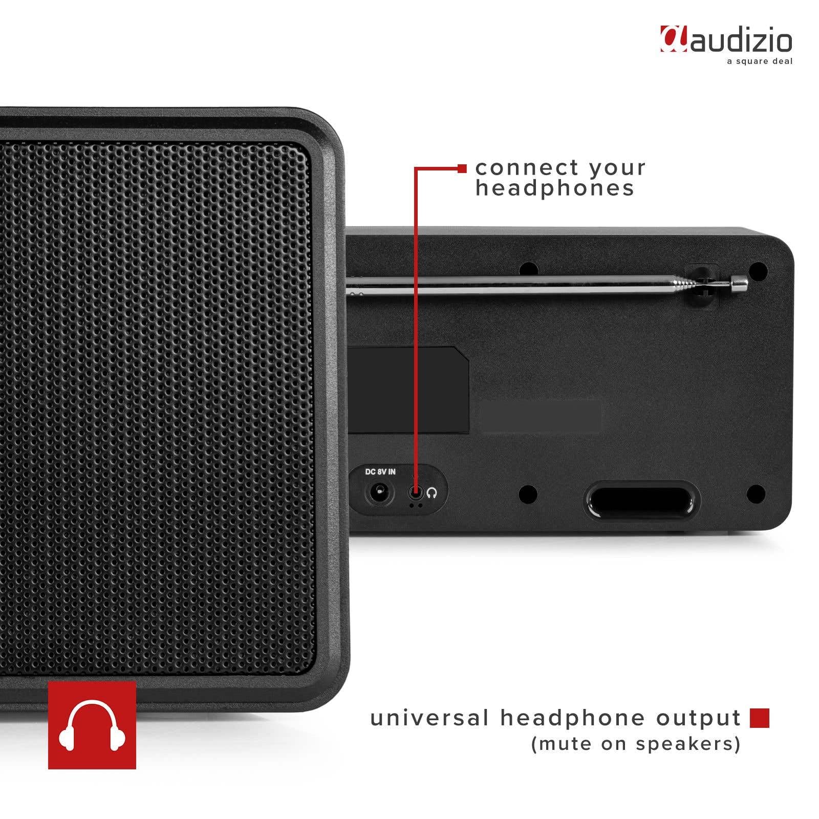 Audizio Reacondicionado Monza – Radio estéreo Dab/FM con Altavoz Bluetooth, Pantalla LCD y Sonido DSP 50W, Color Negra