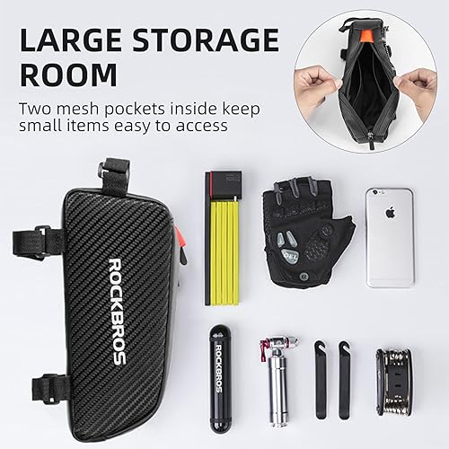 Miniatura 5 de ROCKBROS Bolsa de Tubo Superior para Bicicleta Bolsa de Marco Frontal para Bicicleta Accesorios para Bicicleta Compatible con iPhone 14/13/12 Pro