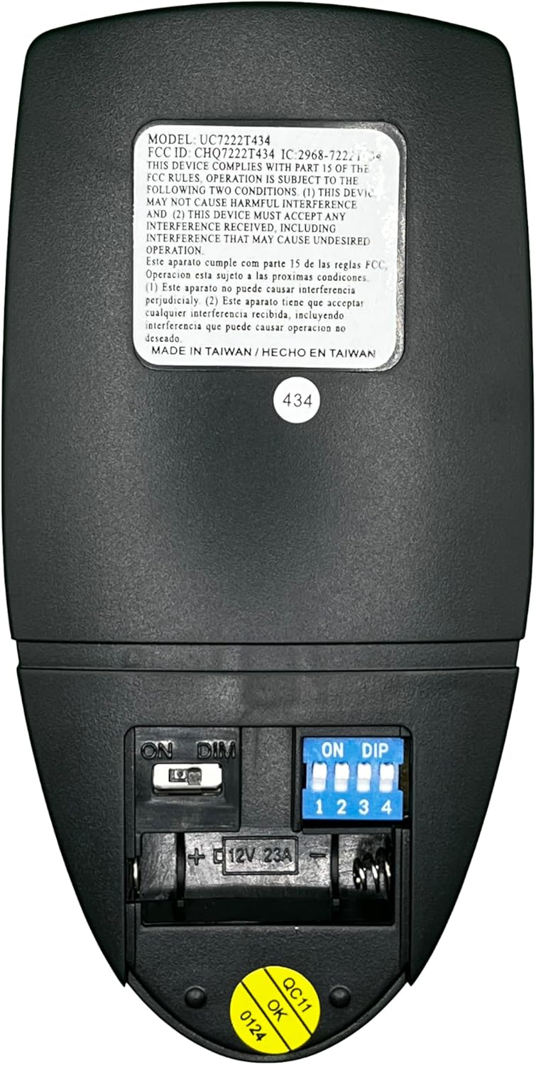 Genuine UC7222T434 Ceiling Fan Remote for MR77A Also Replaces TR171B