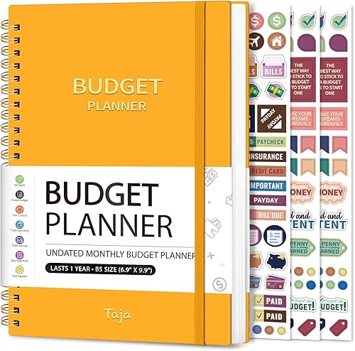 Miniatura 43 de Agenda de presupuesto, libro de presupuesto mensual con cuaderno de seguimiento de gastos, organizador de facturas sin fecha y planificador