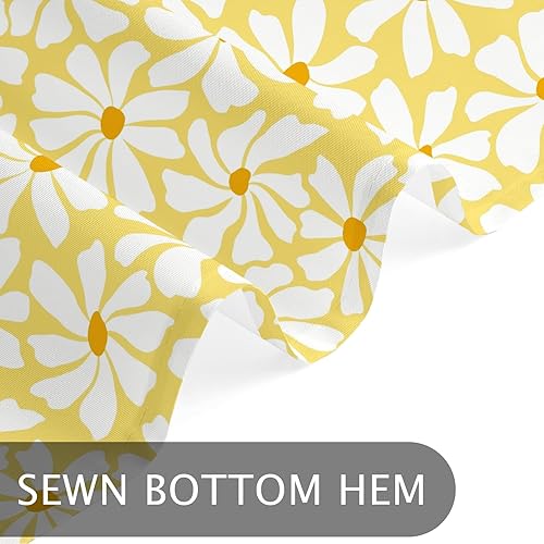 Miniatura 44 de Cortina de ducha floral de margaritas azules, cortina de ducha bohemia con flores de primavera para baño femenino, juego de cortina de ducha moderna