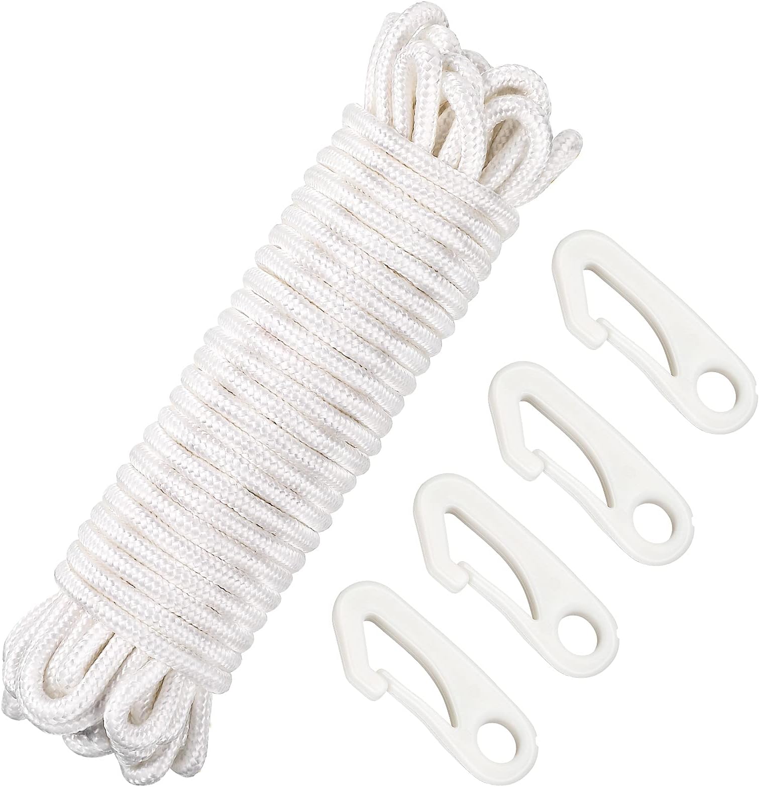 Amazon.com : Amgate 50 Feet Flag Pole Halyard Rope + 4 PCS Flag Pole ...