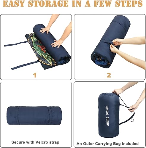 Miniatura 6 de Saco de dormir para niños, sacos de dormir de dinosaurio para niños de 8 a 12 años, saco de dormir con almohada extraíble para niños y niñas, sacos