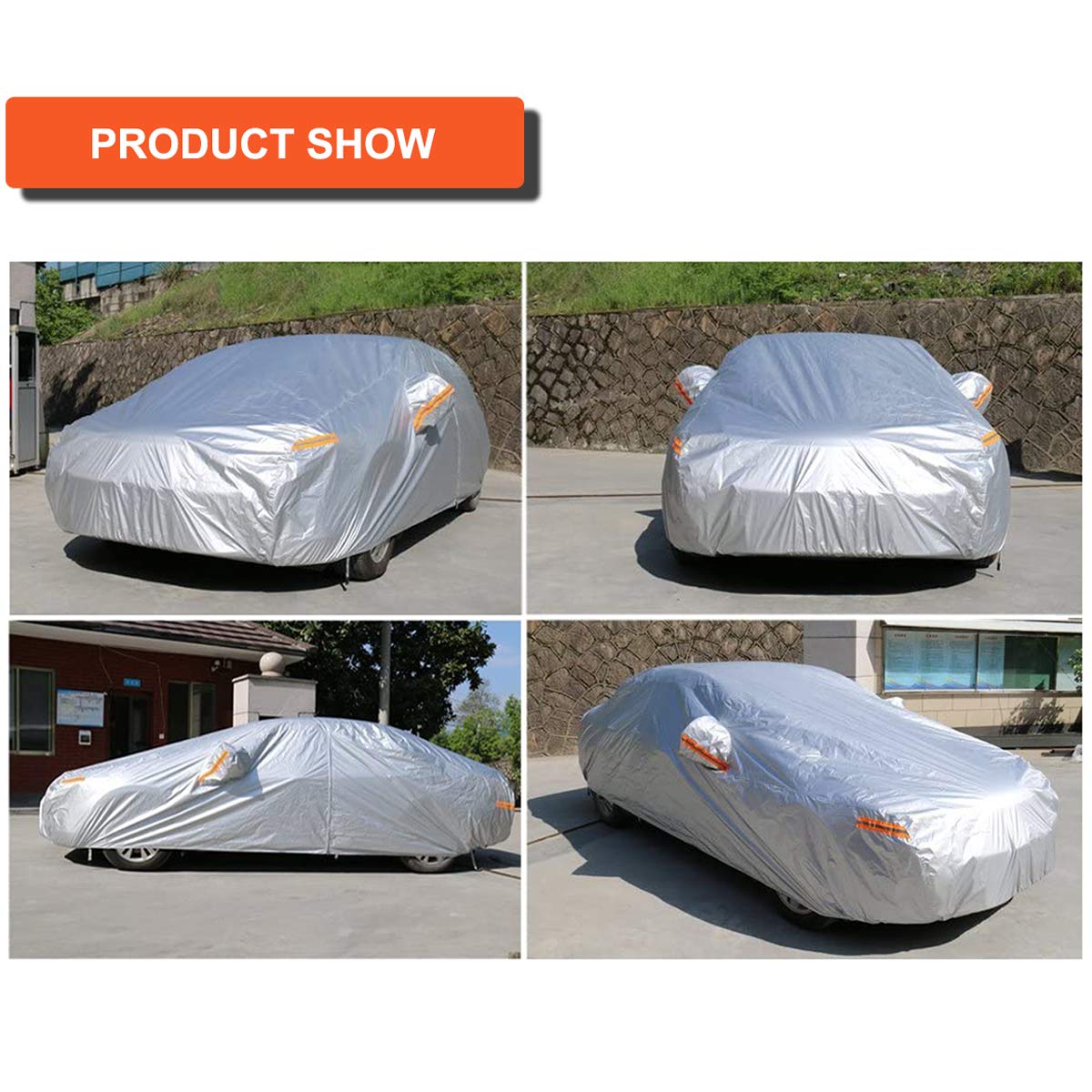 Kayme Car Covers for Automobiles Waterproof All Weather Sun Uv Rain