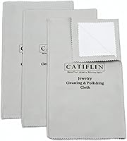Vista 8 de CATIFLIN 2 paños de limpieza de joyas multicapa, paño grande de pulido de plata, paños de pulido de joyas 100% algodón para joyas de oro, plata