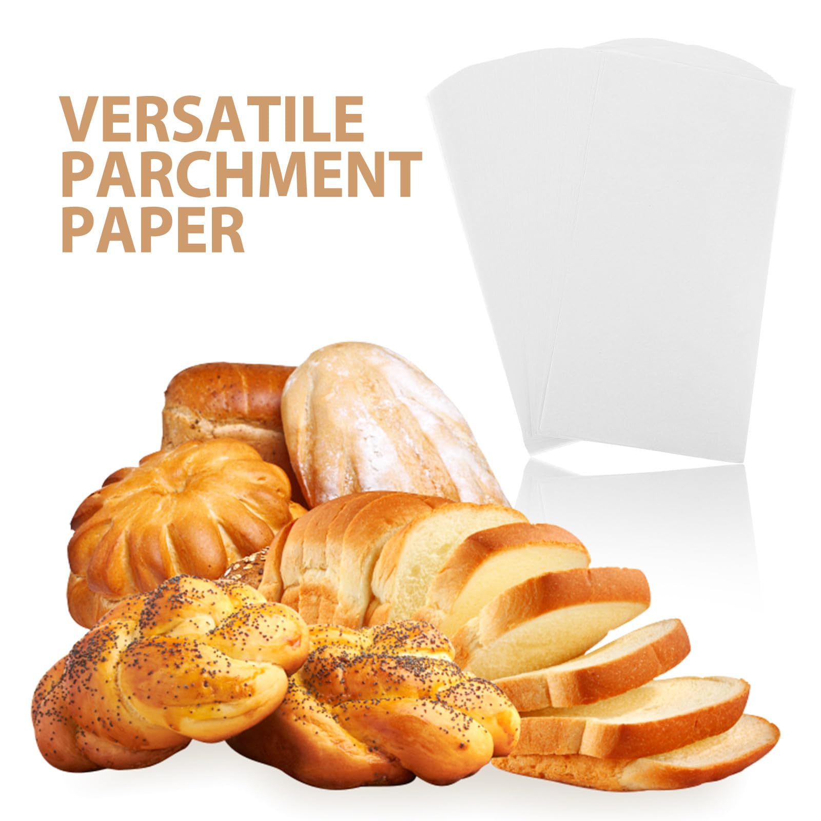 Papel de Pergamino para Hornear, 300 Hojas, 34x17,8cm