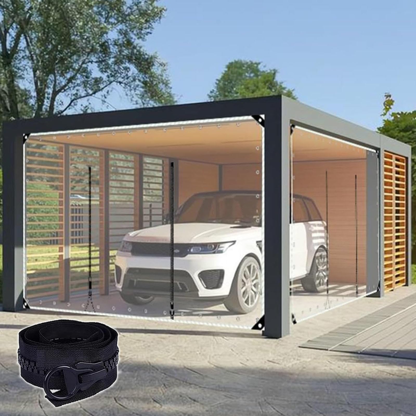 Rideaux de bâche transparents pour l'extérieur et porche étanche