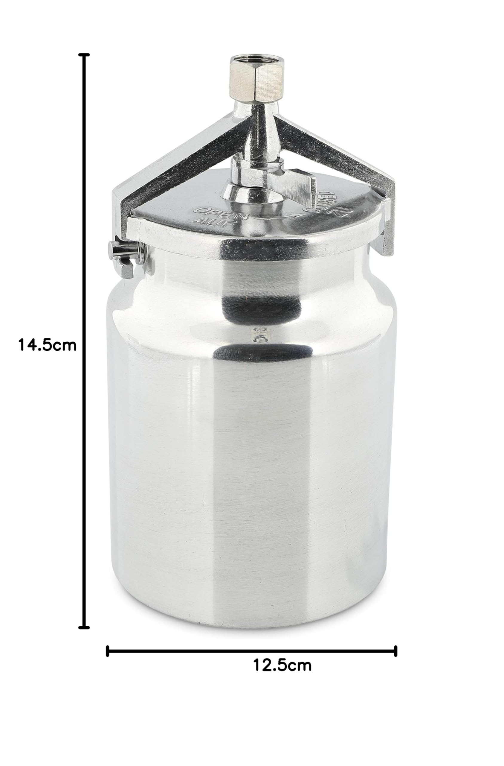 ABAC Pistolet à Peinture G-551A, Aérographe avec Réservoir de Peinture de 1 Litre, Buse en Acier Inoxydable de 1,5 mm, Jet Rond ou Plat, Pression Max. 4 Bar