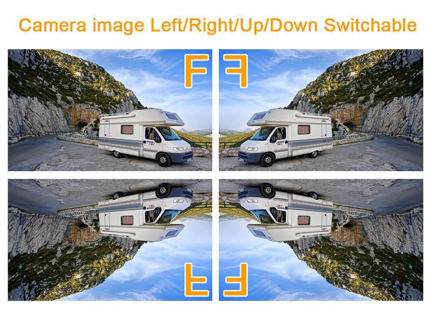 Caméra de recul pour Plaque d'immatriculation sans Fil WiFi5 – Angle Large 170°, Vision Nocturne HD étanche, dashcam, Compatible Android et iOS pour Voiture, Camping-Car, Fourgon