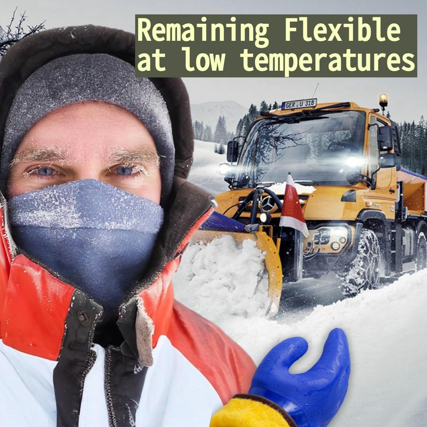 3-Pairs Chemical Resistant, Freezer Winter Work Gloves for Men & Women, Water & Oil Resistant, Cold-Resistant Gloves
