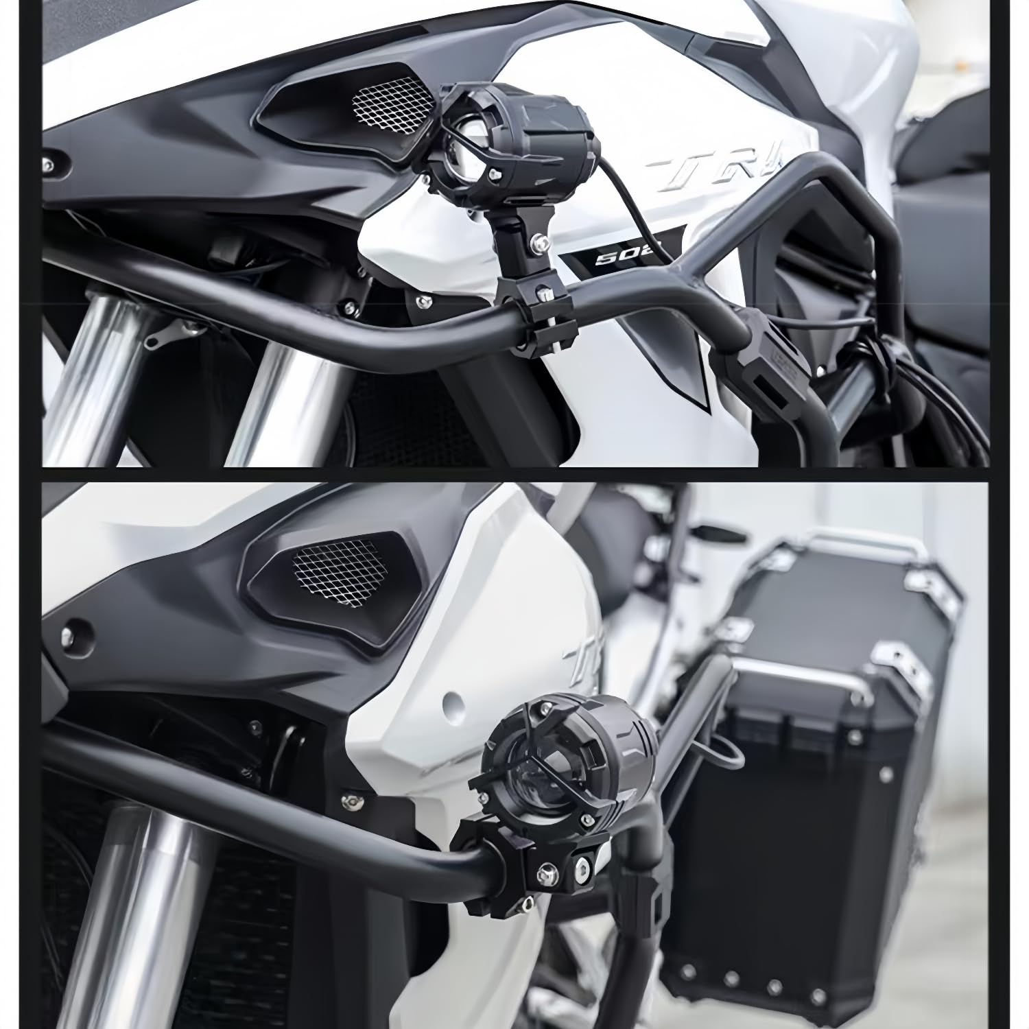 Supporto Del Faro Del Motociclo Staffa Di Montaggio Antinebbia Regolazione A 360 Gradi Adatto Per Barre Di Protezione Da 18 A 32 mm