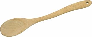 Fackelmann kitchen spoon 30cm, beech wood pipe spoon, kitchen aid for coated pans and pots (Color : brown), Quantity: 1 piece