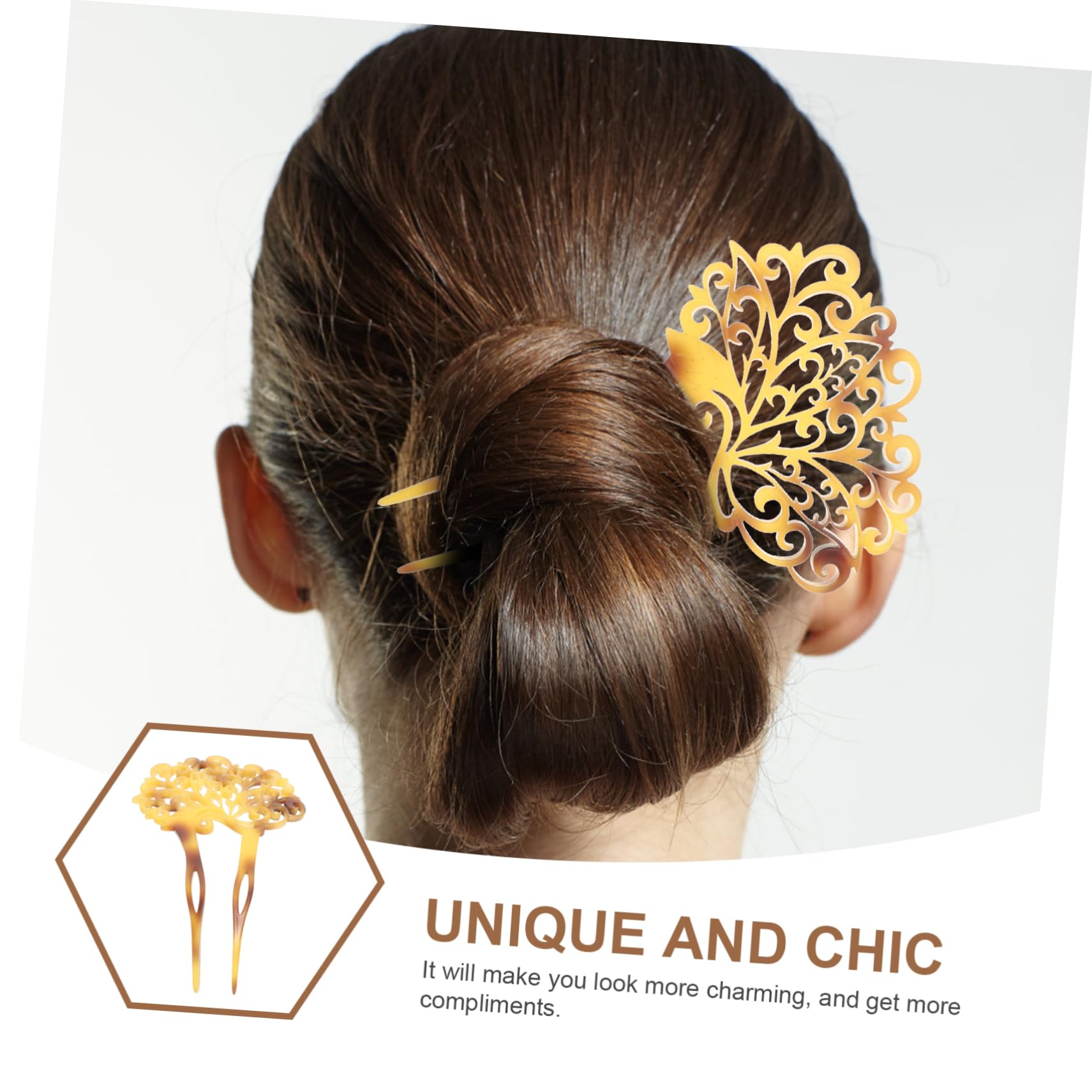 Didiseaon 3 Piezas horquilla antigua tiara pasadores pasador de pelo joyas para el cabello alfileres franceses palos de pelo Pavo real sombrerería Decorar Accesorios para el cabello Acrílico