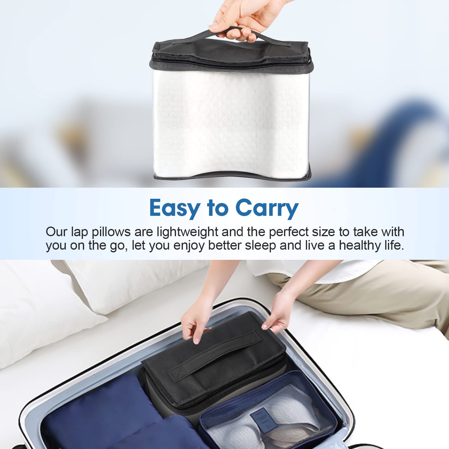 Memory Foam Knee Pillow, Sleeping Leg Pillow, for Side Sleepers & Pregnant Women - for Spinal Alignment, Relief Sciatica, Knee, Back, Leg & Hip Pain, with Washable Cover &... 9 Memory Foam Knee Pillow, Sleeping Leg Pillow, for Side Sleepers & Pregnant Women - for Spinal Alignment, Relief Sciatica, Knee, Back, Leg & Hip Pain, with Washable Cover &... - Image 7