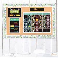 Vista 7 de Tablón de anuncios de cactus de acuarela, borde recto, borde para decoración de aula, pizarra blanca