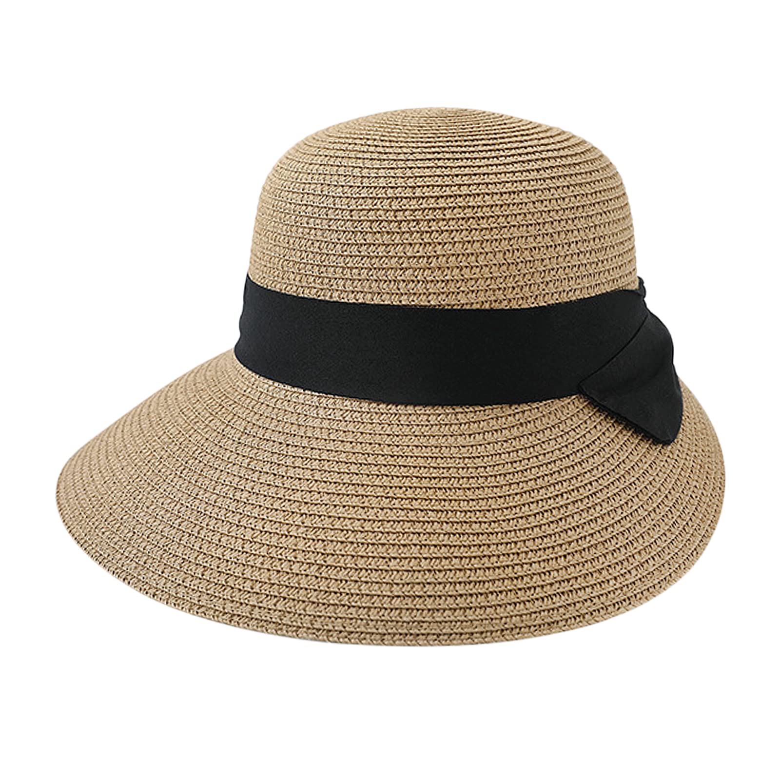 Casquette Visière Femme en Paille Chapeau de Paille pour Femme Visière en Paille Femme Casquette Eté Respirant Anti UV Casquette Visière Plage Voyage Sport en Plein Air