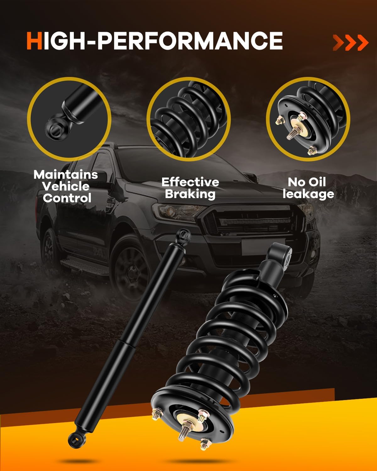 Spring Strut Assembly,OCPTY Complete Struts Shocks Fits 2004 2005 2006 2007 2008 2009 2010 2011 2012 2013 Titan 171358 37251 Replace Strut