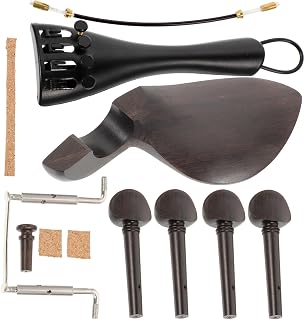 4/4 Violin Replacement Accessories Set with Wooden Parts
