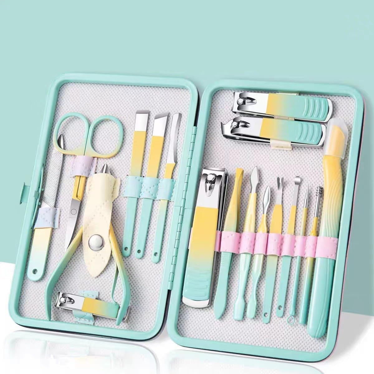 Juego de manicura, Kit de uñas, Juego de manicura, Caja de Juego de cortaúñas de Acero Inoxidable, cortaúñas, Herramientas de manicura, Juego de cortaúñas, manicura