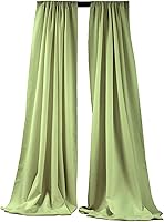 Vista 27 de New Creations Fabric & Foam Inc, 2 paneles de cortina de poliéster sin costuras de 5 pies de ancho, color negro, 2 paneles de 5 pies de ancho x 15