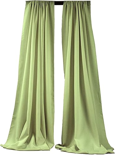 Miniatura 27 de New Creations Fabric & Foam Inc, 2 paneles de cortina de poliéster sin costuras de 5 pies de ancho, color negro, 2 paneles de 5 pies de ancho x 15