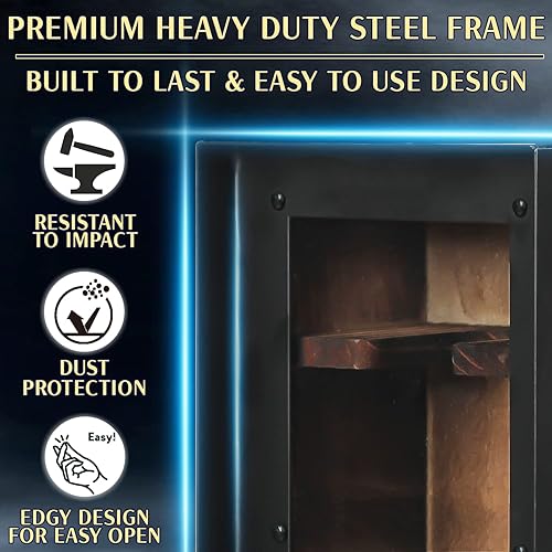 Miniatura 2 de VIEWAY MK885A - Marco de exhibición de bate de béisbol, marco de madera de montaje en pared con puerta acrílica, soporte vertical horizontal para