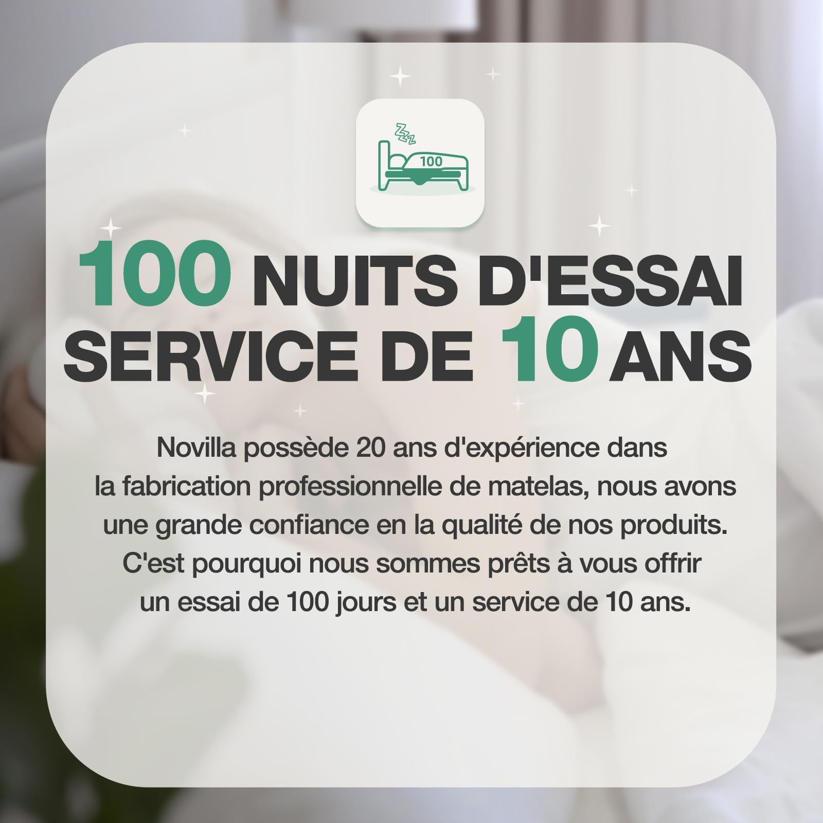 Novilla Matelas 140x190, 16CM, Matelas en Mousse en Matériau Bambou, Certifié Sûr et Fiable par CertiPUR-US et Oeko-TEX, Démontable et Lavable, Tissu Doux pour La Peau, Soutien Confortable