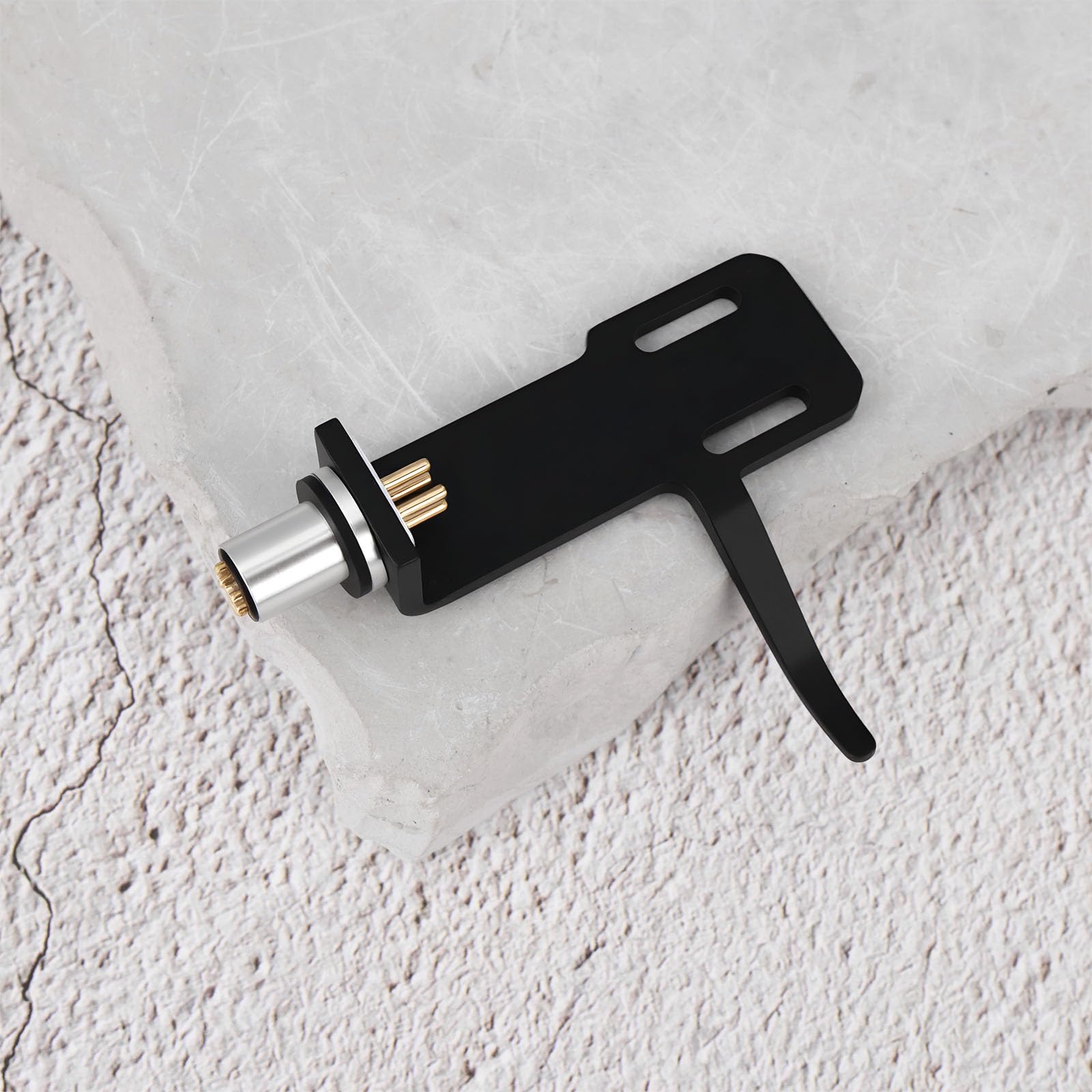 EMSea Support de Tête de Platine Vinyle 8 Mm Ensemble de Stylets Adapté à Divers Phono LP Noir