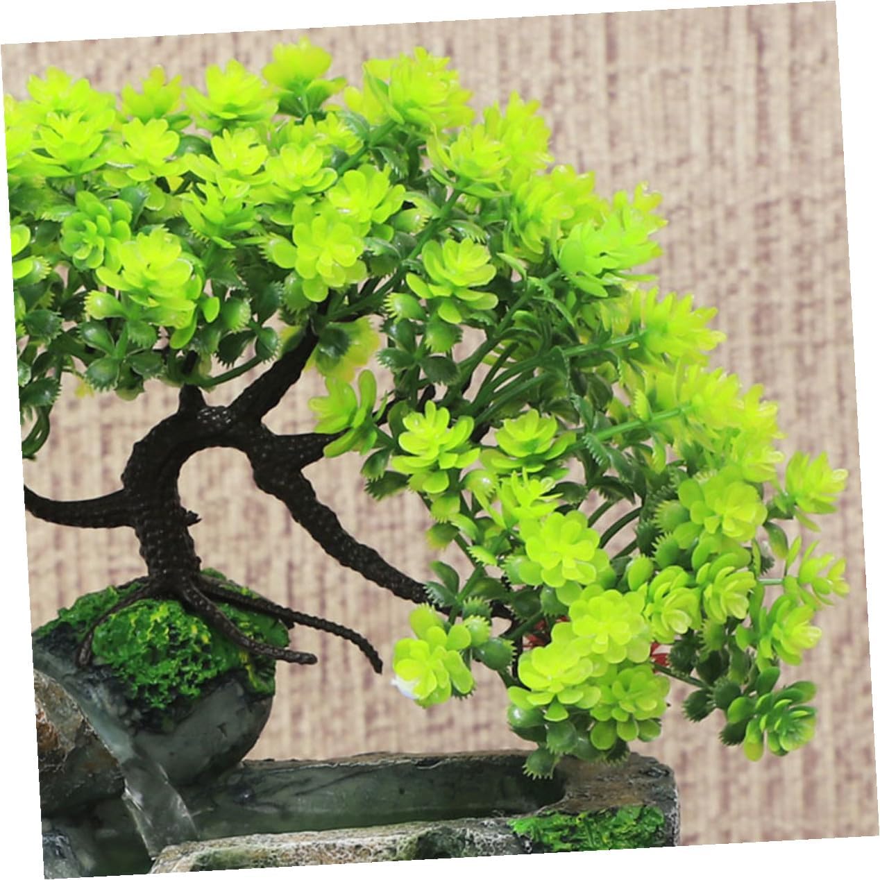 BESPORTBLE Mini Indoor Tabletop Waterfall Fountain Decor with US Plug Lightweight Zen Desk Fountain for Bedroom Living Office Relaxing Water Feature with Elegant Cascading Flow and Stylish