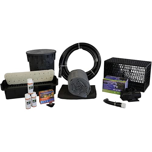 HALF OFF PONDS Simply Waterfalls 6100 Waterfall Kit with MatrixBlox, 15' x 25' EPDM Liner and 6,100 GPH Pump - PLANB1