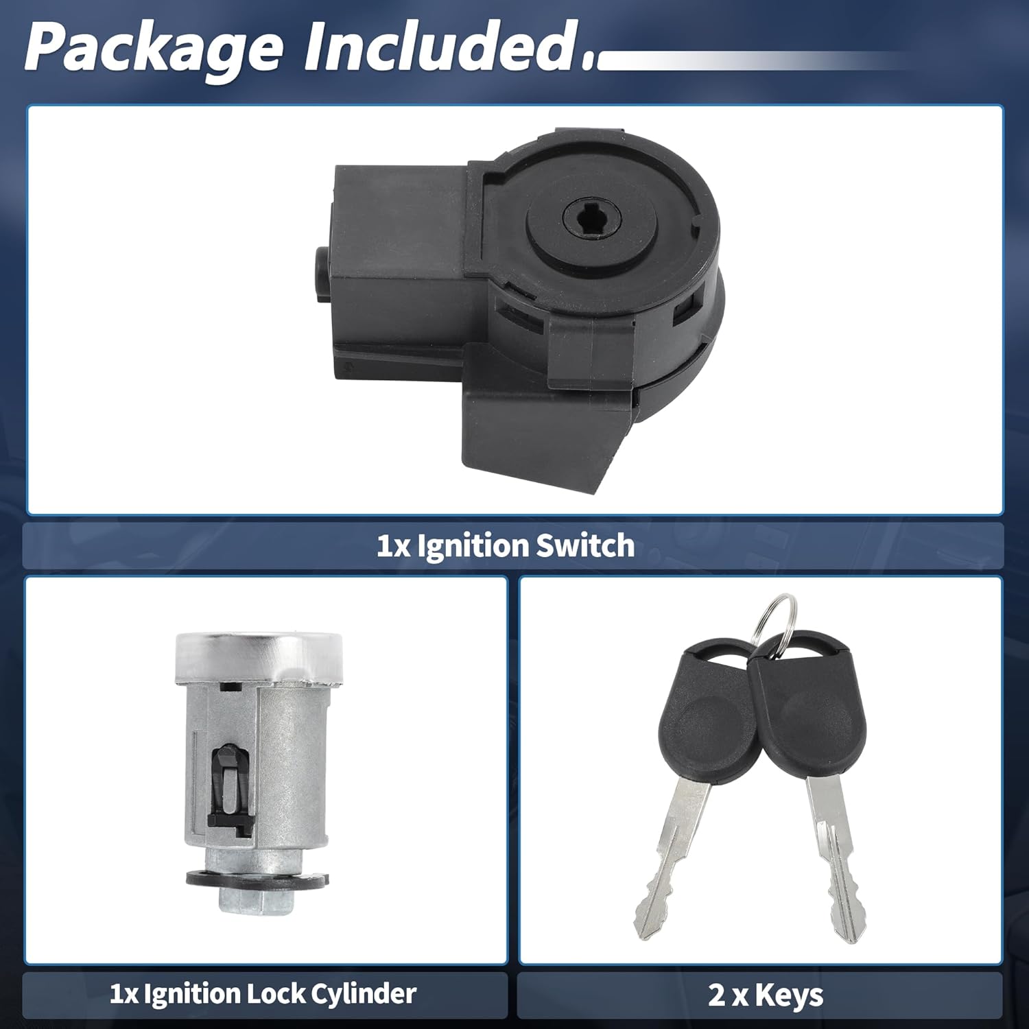 Ignition Switch and Lock Cylinder Kit for Ford F150 F250 F350 F450 F550 Super Duty Ignition Starter Switch Assembly for Lincoln MKS MKZ MKX for Mercury Mariner No.5F9Z11582BA