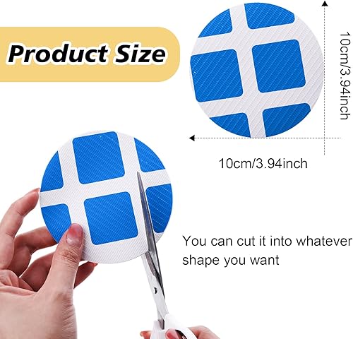 Miniatura 2 de Outus Kit de reparación de 24 parches de vinilo para piscina, revestimiento autoadhesivo para piscina, parches de reparación de plástico para