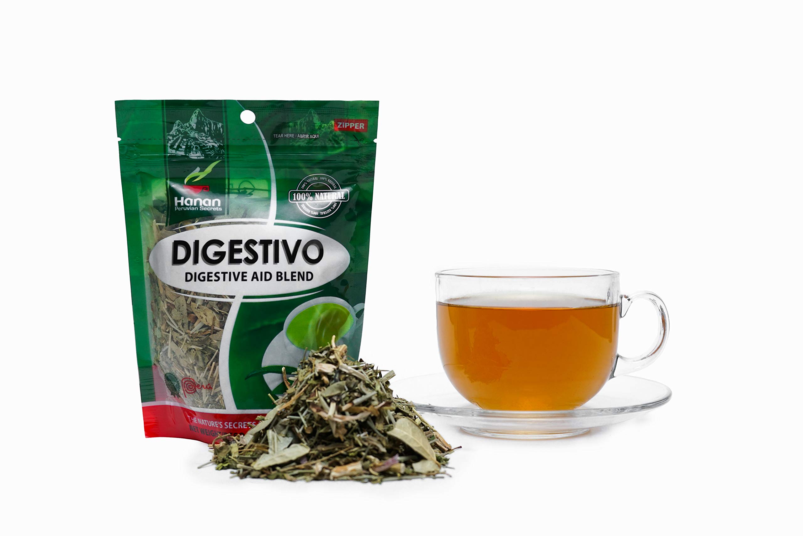 Hanan Peruvian Secrets Digestivo Herbal Tea | 100% Natural Digestive Aid Blend | 1.76oz / 50g | Naturally Cleanse the Digestive Tract, Relieve Occasional Stomach Discomfort