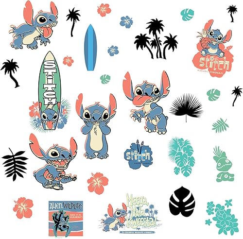 Miniatura 3 de RoomMates Calcomanías de pared Disney Stitch Surf's Up Peel & Stick por RoomMates, RMK5367SCS
