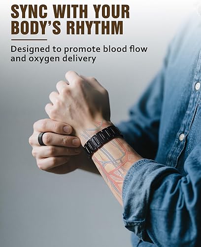 Miniatura 2 de Jecanori Pulseras de cobre para hombres, pulseras magnéticas eficaces para mujeres con 3800 imanes Gauss