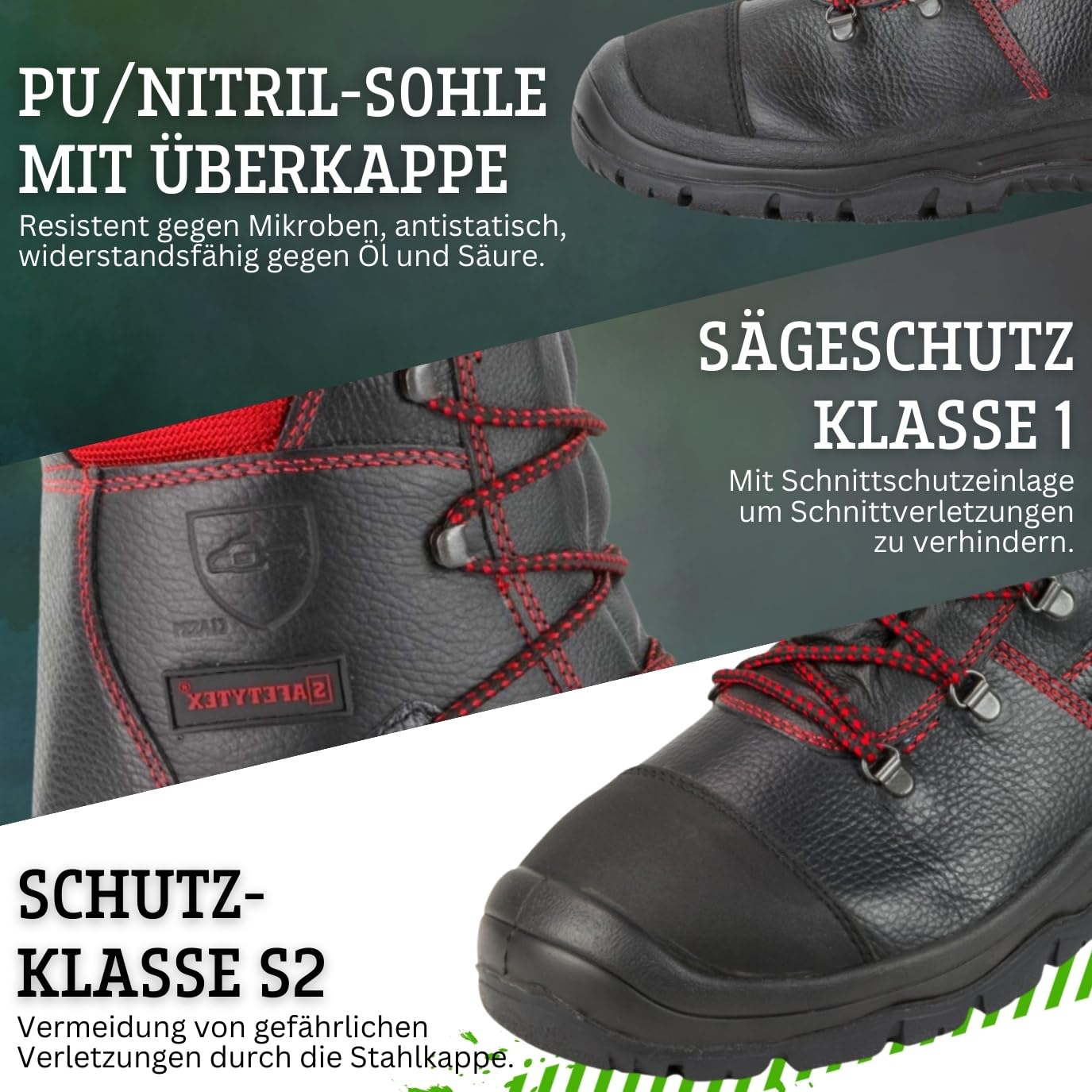 Safetytex Forstschutz Set 5 teilig KWF geprüft Schnittschutz Set | Geprüfte Qualität, hoher Tragekomfort, robuste Verarbeitung, für professionelle Waldarbeiten und anspruchsvolle Einsätze