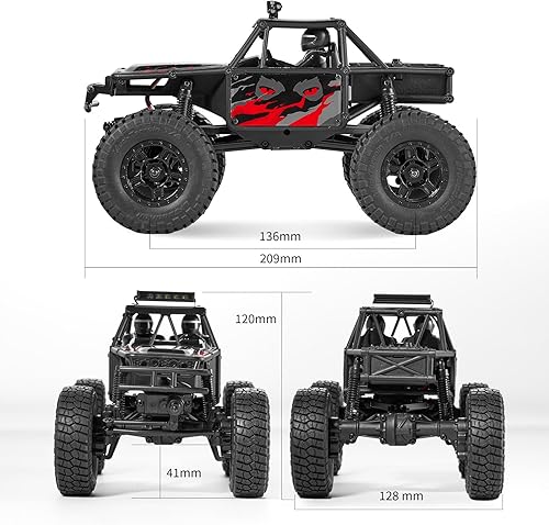 Miniatura 6 de BEEZRC FMS 124 RC Crawler Lemur RTR FCX24 4WD 2.4GHz RC Rock Truck RC Car Offroad Mini modelo de coche de control remoto de grado aficionado con