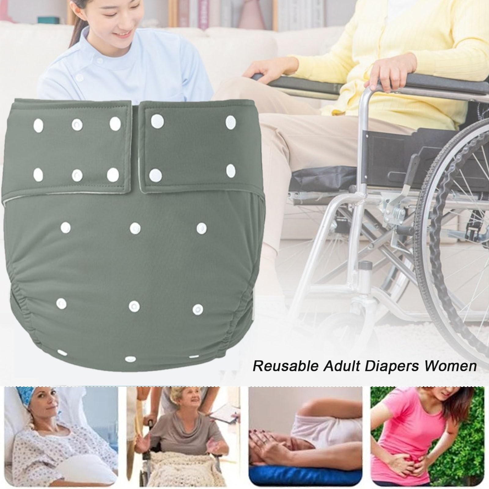 Stoffwindeln für Jugendliche und Erwachsene,Waschbar Auslaufsichere Baumwoll Windel Inkontinenz Pants Wiederverwendbare Stoffwindeln für Erwachsene(Fleece cloth,X-Large)