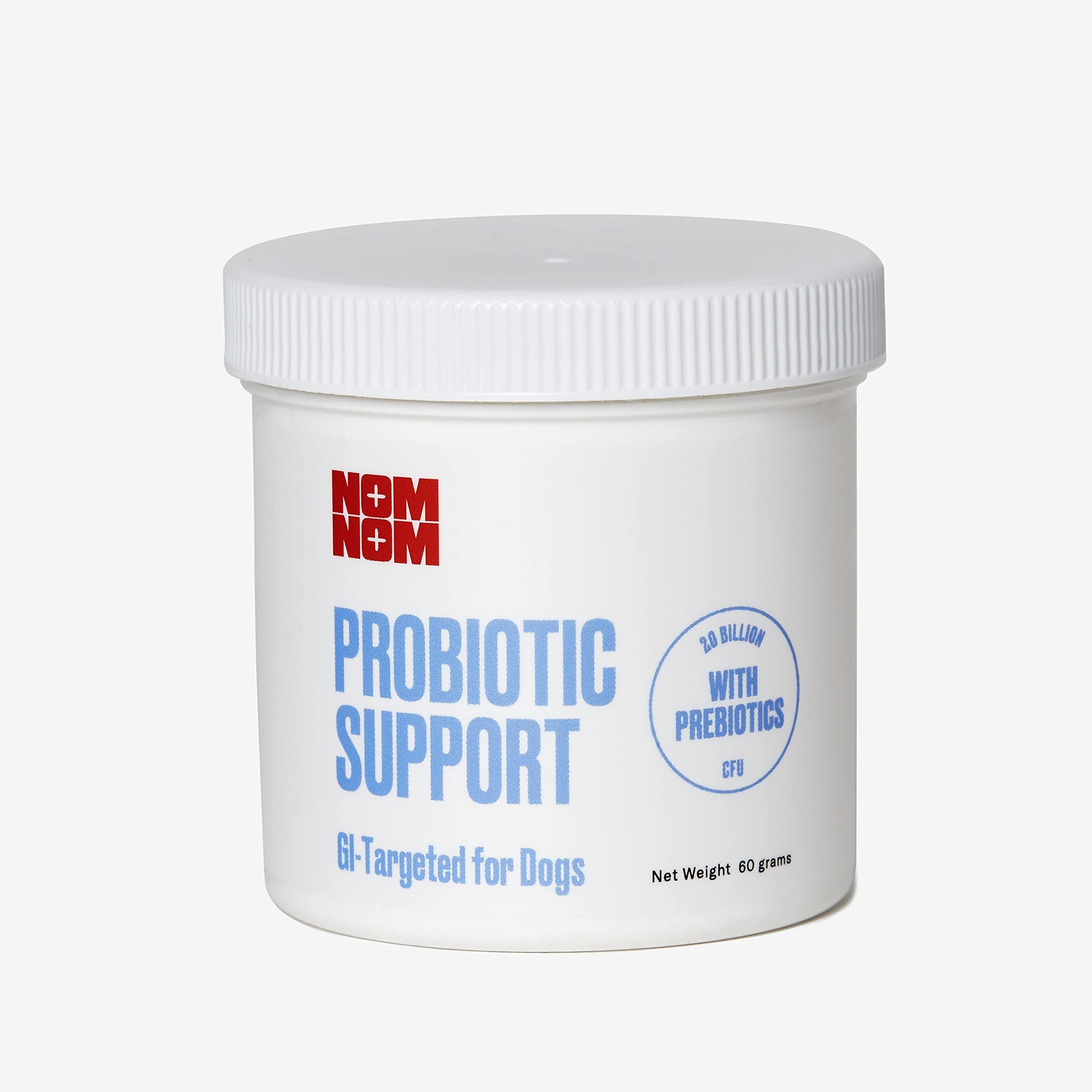 NOMNOMNOW Nom Nom Dog GI-Targeted Probiotic Support - Dog Probiotic Powder with Prebiotic Fiber, Inulin, and Saccharomyces boulardii - Gut Health Dog Probiotics for Gastrointestinal and Stomach Relief