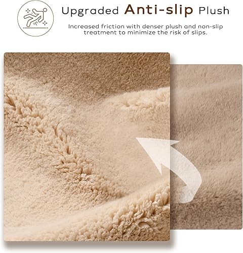 Miniatura 4 de Ashler HOME DECO Alfombra de piel sintética ultra suave, alfombra de área para dormitorio, suelo, sofá, sala de estar, alfombra decorativa blanca, 2