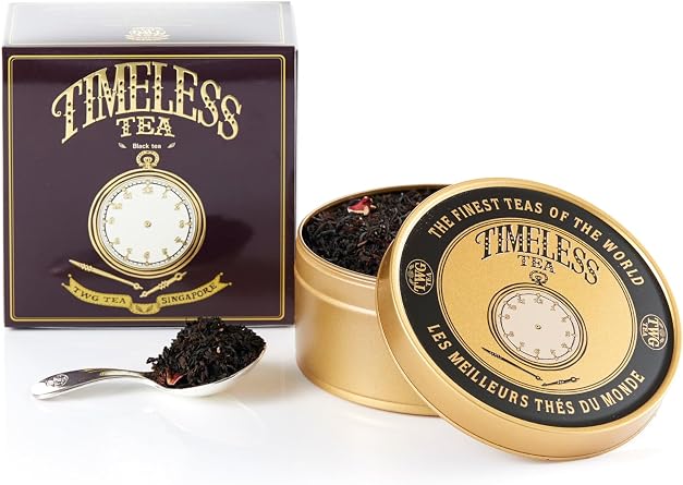 TWG Tea | Timeless Tea | Loose Leaf Black Tea | Marigold Petals | Caviar Tin, 100g | Gift Set