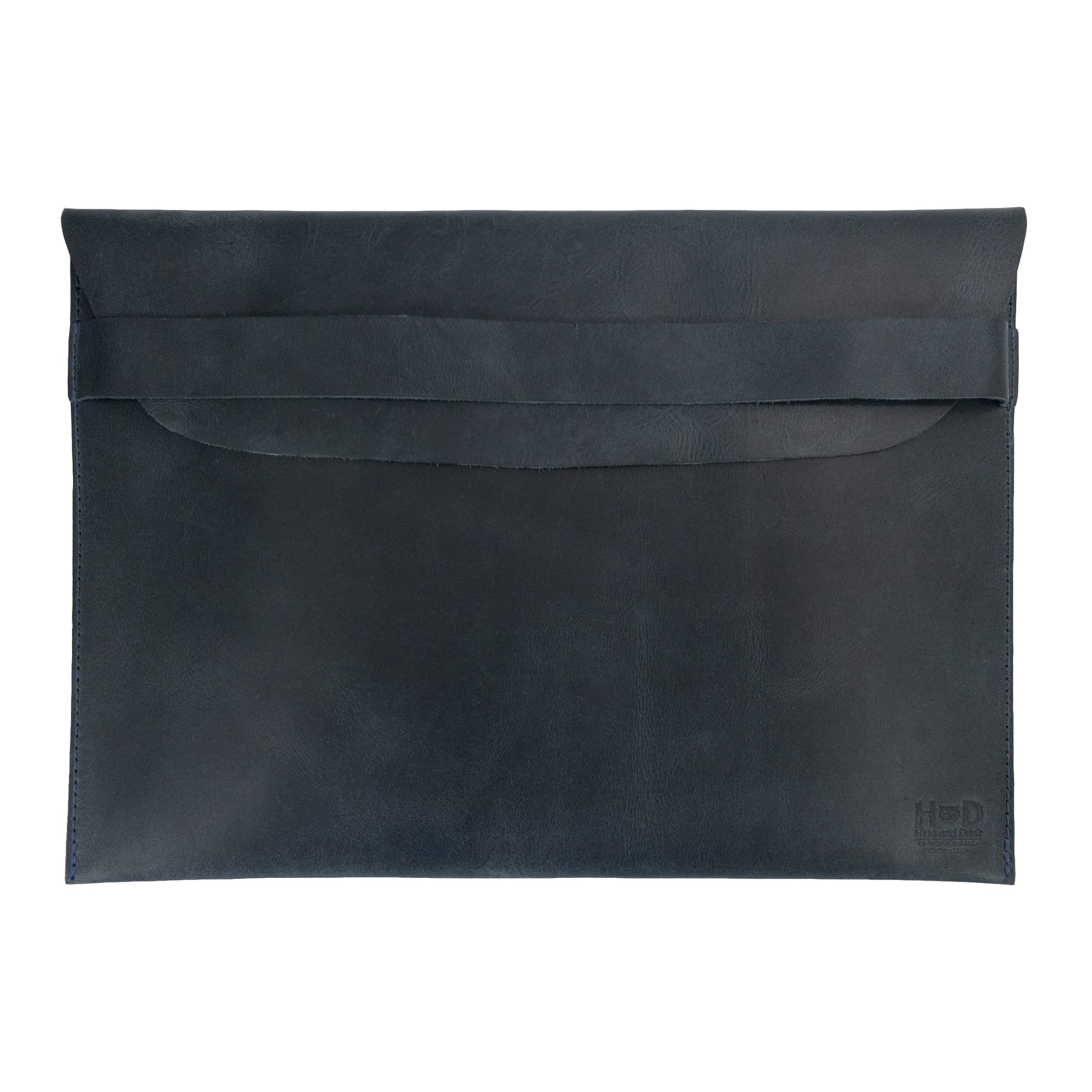 Hide & Drink, Rustic Case Compatible with MacBook Air/Pro 13 Inch with M1 Chip, Handmade from Full Grain Leather - Slate Blue