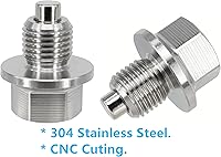 Vista 6 de 1PC M12x1.25 bujía de drenaje de aceite de motor magnética de acero inoxidable para Nissan 370Z Altima Frontier GT-R Maxima Murano NV Pathfinder