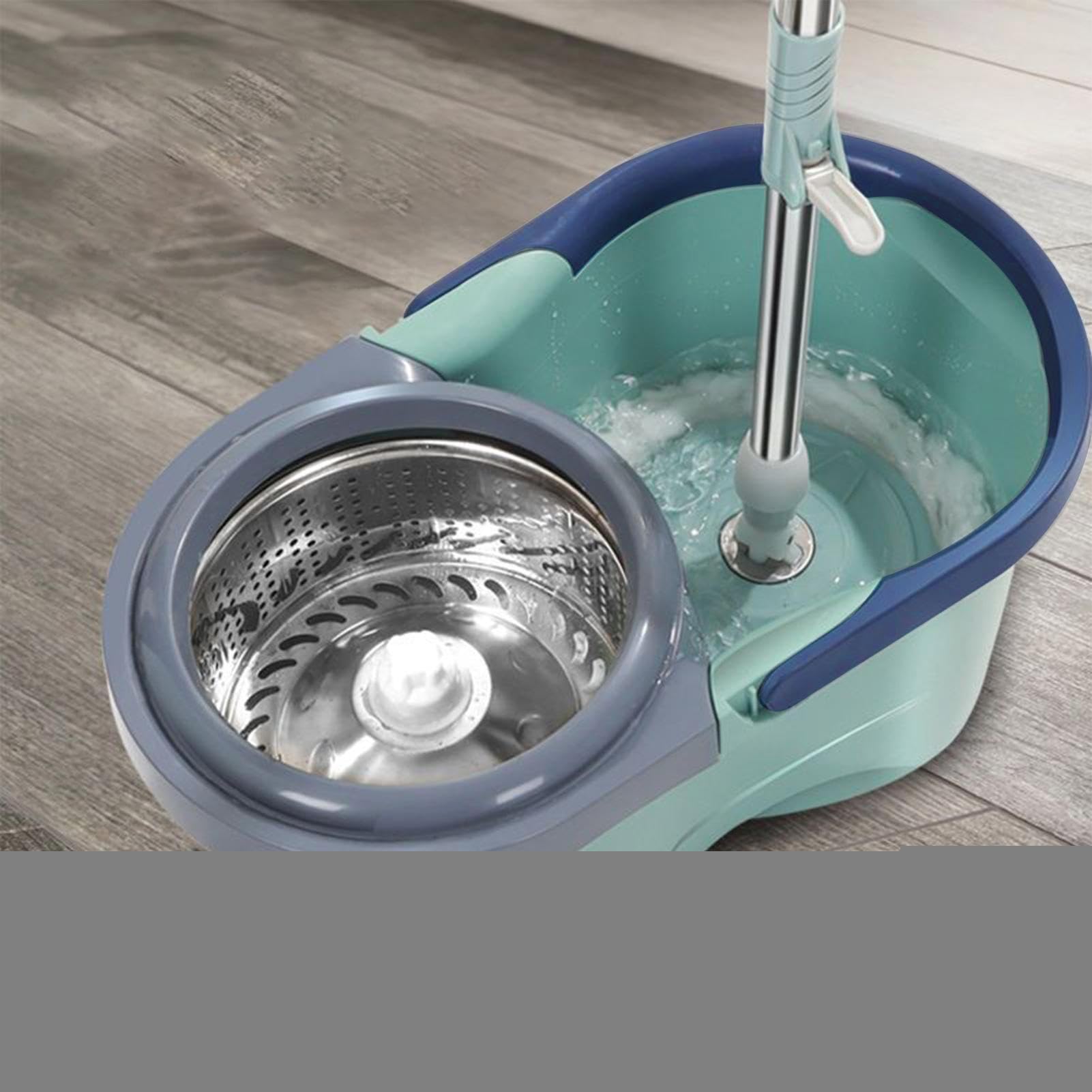 Swemy Banish con La Balan - Lavado de Piso Completo del Kit | Blow Mop Broom y Bucket de Arrugas | Mop de Limpieza de Pisos y Cubo Impermeable para Dormitorio, Cocina, balcón