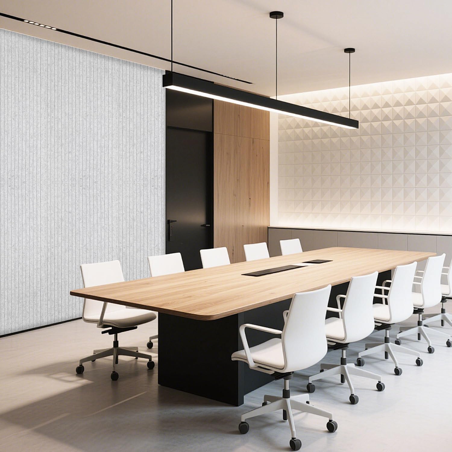 2.88㎡ - Paneles acústicos autoadhesivos (120 x 60 cm, 4 unidades, para oficina en casa, vivienda y oficina, 100 % poliéster, sin taladrar, aislamiento acústico, color gris claro)
