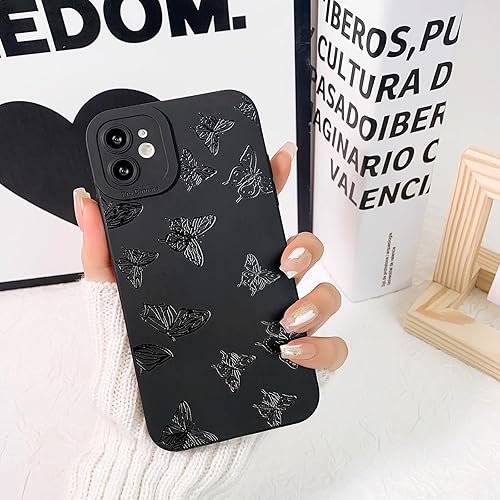 Miniatura 3 de Funda compatible con iPhone 11, diseño de mariposa negra para niñas y mujeres, TPU suave a prueba de golpes, para iPhone 11, muchas mariposas