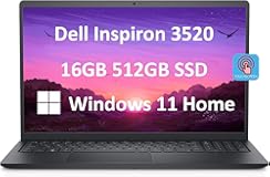 Inspiron 15 3000 3520 15.6" FHD Touchscreen (Intel 4-Core i5-1135G7, 16GB RAM, 512GB PCIe SSD, UHD Graphics) Business Laptop, WVA Anti-Glare, Numeric Keypad, Webcam, Wi-Fi, Win 11 Home, Black
