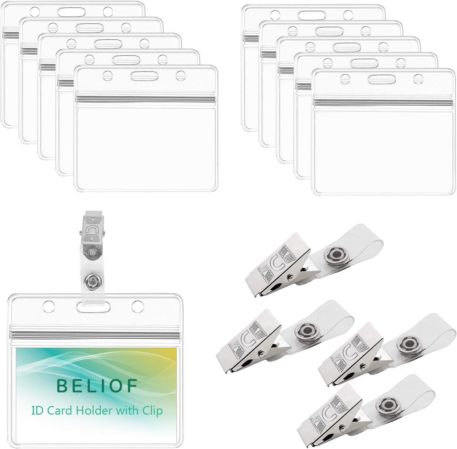 50 Stück Namensschilder Aus Hart-PVC Mit Magnet – Transparent, 75x40 Mm – Ideal Für Büro & Events