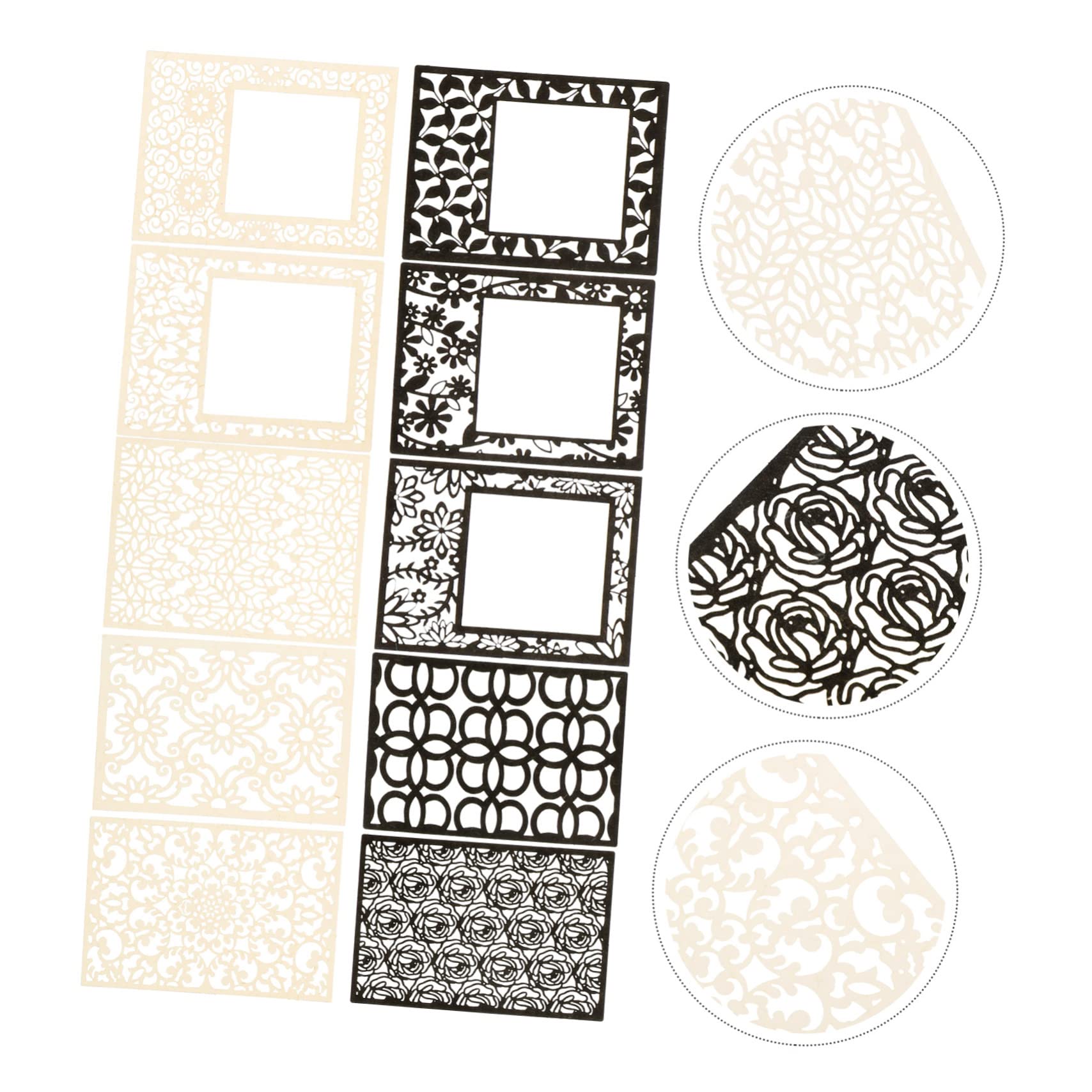 DOITOOL 5 Series Papel Hueco En Texturizado Artesanía Papel Decoupage Almohadillas De Papel Para Álbumes De Recortes Papel De Álbum De Recortes De Flores Papel Estampado 40 Hojas*5